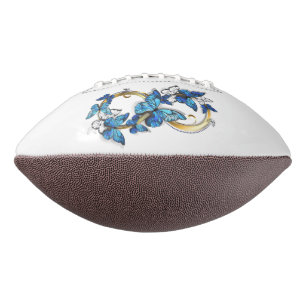 Symbol Infinity of Blue Morpho Butterflies Football
