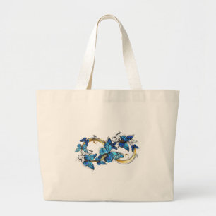 Symbol Infinity of Blue Morpho Butterflies Large Tote Bag