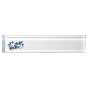 Symbol Infinity of Blue Morpho Butterflies Nameplate