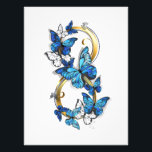Symbol Infinity of Blue Morpho Butterflies Photo Print<br><div class="desc">Symbol infinity of gold,  decorated with realistic blue butterflies morpho on a white background. Design with butterflies. Morpho. Design with blue butterflies morpho.</div>