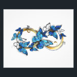 Symbol Infinity of Blue Morpho Butterflies Photo Print<br><div class="desc">Symbol infinity of gold,  decorated with realistic blue butterflies morpho on a white background. Design with butterflies. Morpho. Design with blue butterflies morpho.</div>