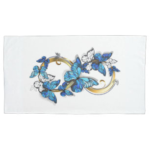 Symbol Infinity of Blue Morpho Butterflies Pillowcase