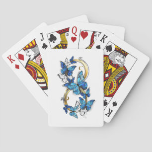 Symbol Infinity of Blue Morpho Butterflies Playing Cards