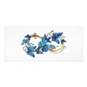 Symbol Infinity of Blue Morpho Butterflies Rack Card