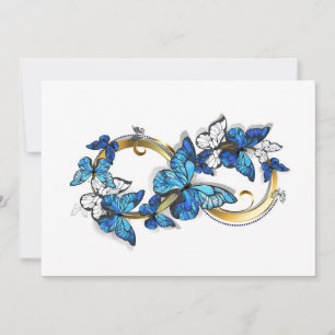 Symbol Infinity of Blue Morpho Butterflies Save The Date