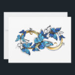 Symbol Infinity of Blue Morpho Butterflies Save The Date<br><div class="desc">Symbol infinity of gold,  decorated with realistic blue butterflies morpho on a white background. Design with butterflies. Morpho. Design with blue butterflies morpho.</div>