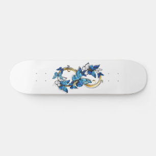 Symbol Infinity of Blue Morpho Butterflies Skateboard