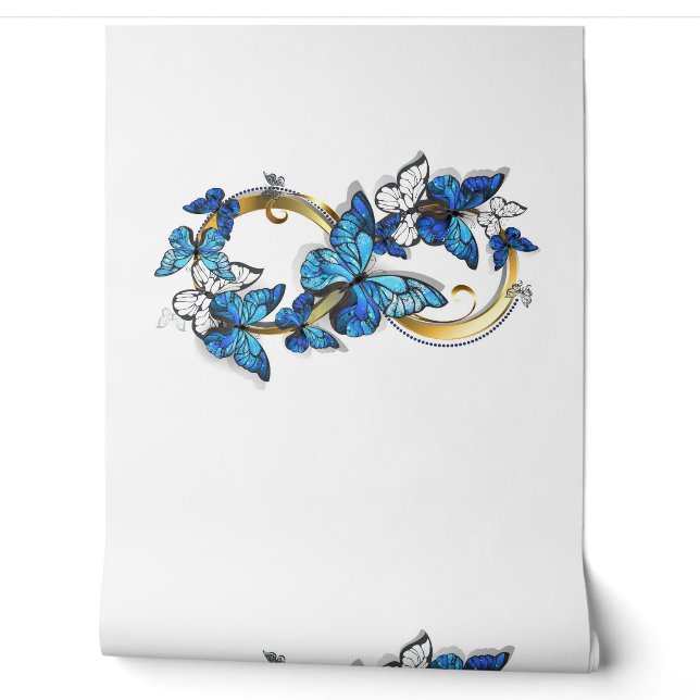 Symbol Infinity of Blue Morpho Butterflies Wallpaper (Unrolling)