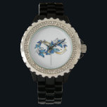 Symbol Infinity of Blue Morpho Butterflies Watch<br><div class="desc">Symbol infinity of gold,  decorated with realistic blue butterflies morpho on a white background. Design with butterflies. Morpho. Design with blue butterflies morpho.</div>
