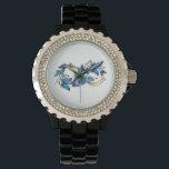Symbol Infinity of Blue Morpho Butterflies Watch<br><div class="desc">Symbol infinity of gold,  decorated with realistic blue butterflies morpho on a white background. Design with butterflies. Morpho. Design with blue butterflies morpho.</div>