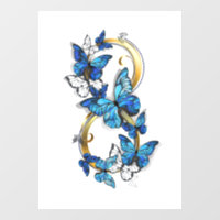 Symbol Infinity of Blue Morpho Butterflies
