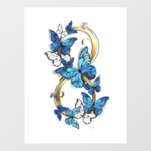 Symbol Infinity of Blue Morpho Butterflies Window Cling
