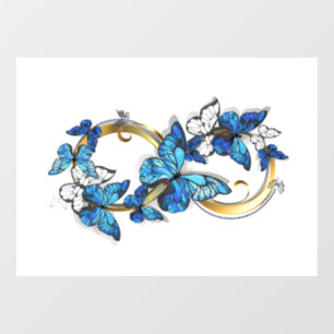Symbol Infinity of Blue Morpho Butterflies Window Cling