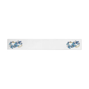 Symbol Infinity of Blue Morpho Butterflies Wrap Around Label