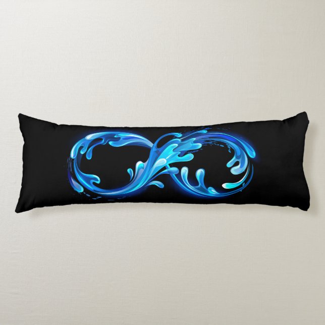 Symbol Infinity of Cold Clear Water Body Pillow (Front)