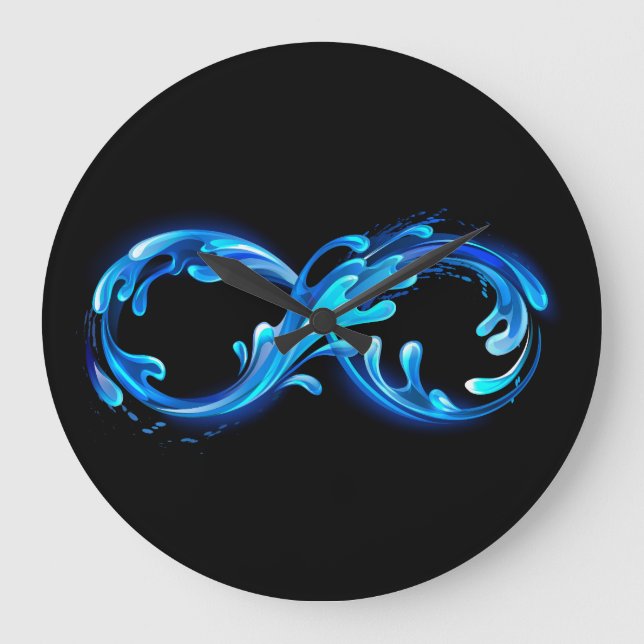 Symbol Infinity of Cold Clear Water Large Clock (Front)