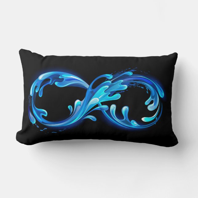 Symbol Infinity of Cold Clear Water Lumbar Pillow (Front)