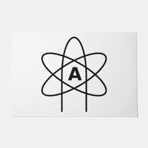Symbol of Atheism (Atom Emblem) Doormat