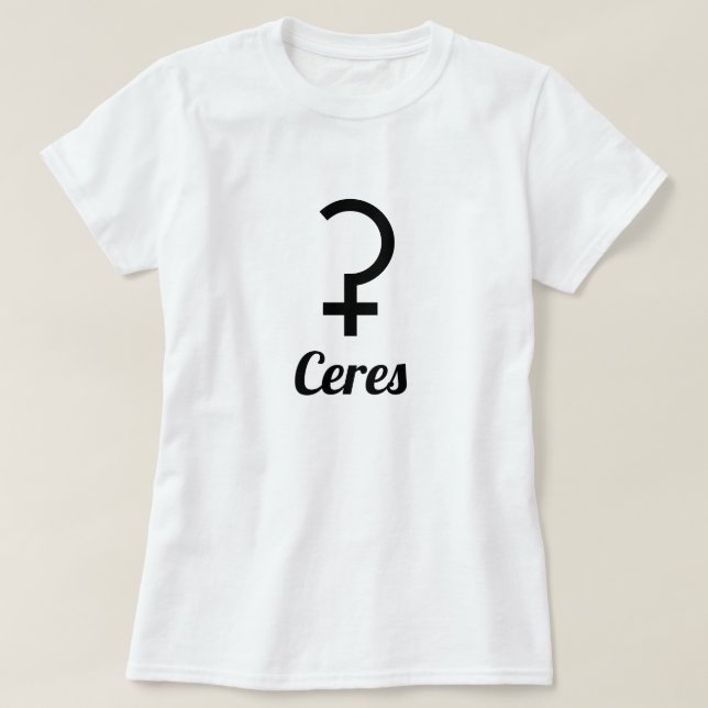 ⚳ Symbol of dwarf planet Ceres T-Shirt (Design Front)