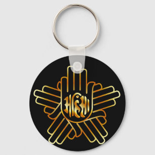 Symbol of Jainism in gold Keychain