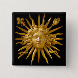 Symbol of Louis XIV the Sun King 2 Inch Square Button