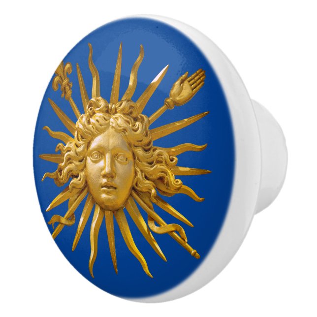 Symbol of Louis XIV the Sun King Ceramic Knob (Right)