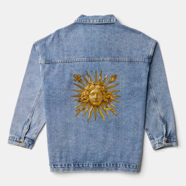 Symbol of Louis XIV the Sun King Denim Jacket (Back)