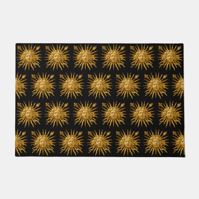 Symbol of Louis XIV the Sun King Doormat (Front)