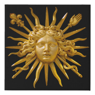Symbol of Louis XIV the Sun King Faux Canvas Print