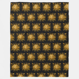 Symbol of Louis XIV the Sun King Fleece Blanket