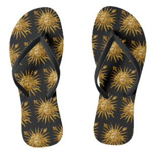 Symbol of Louis XIV the Sun King Flip Flops