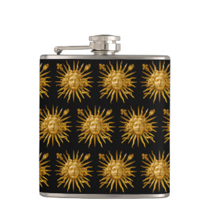 Symbol of Louis XIV the Sun King Hip Flask