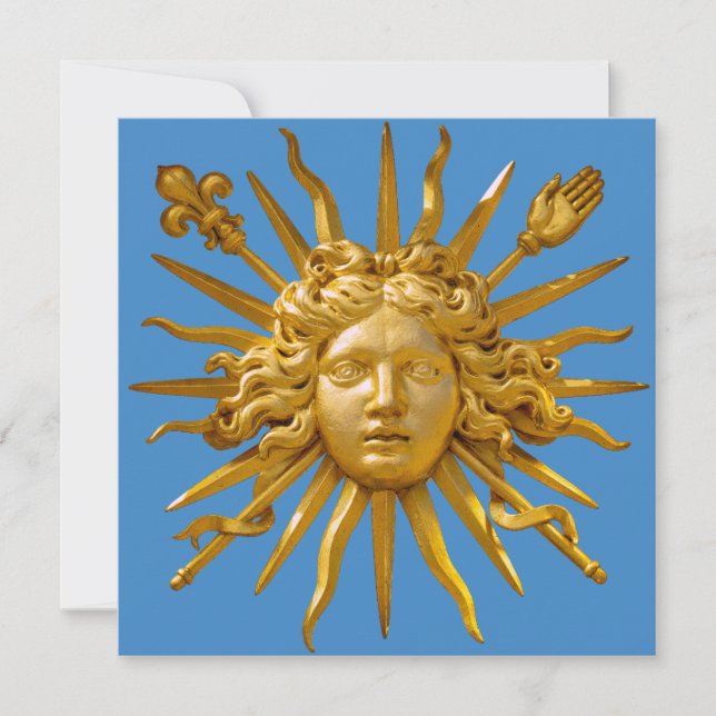 Symbol of Louis XIV the Sun King Invitation (Front)