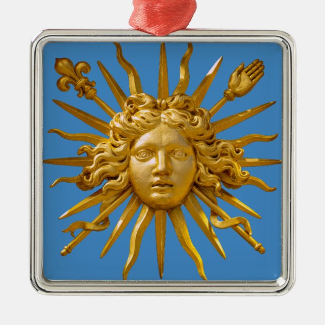 Symbol of Louis XIV the Sun King Metal Ornament (Front)