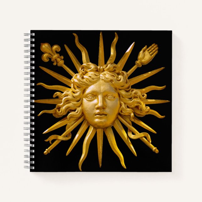 Symbol of Louis XIV the Sun King Notebook (Front)