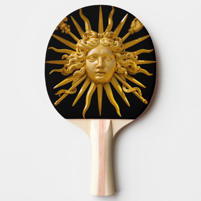 Symbol of Louis XIV the Sun King Ping Pong Paddle (Front)
