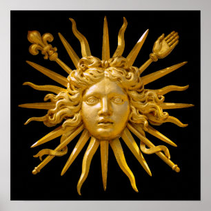 Symbol of Louis XIV the Sun King Poster
