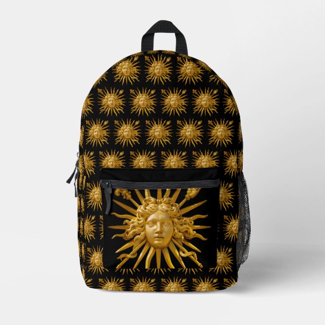 Symbol of Louis XIV the Sun King Printed Backpack (Front)