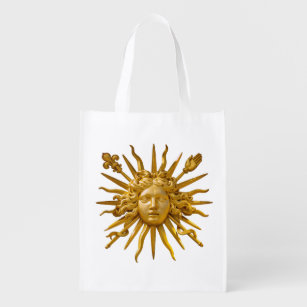 Symbol of Louis XIV the Sun King Reusable Grocery Bag