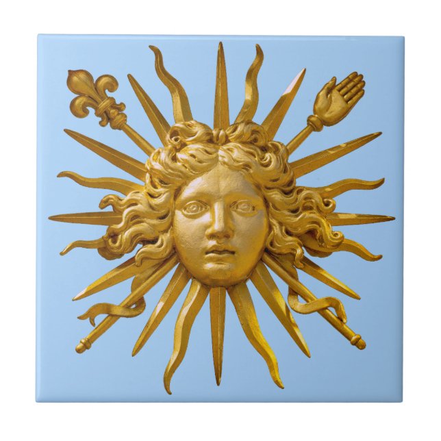 Symbol of Louis XIV the Sun King Tile (Front)