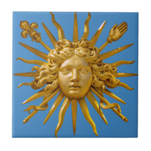 Symbol of Louis XIV the Sun King Tile