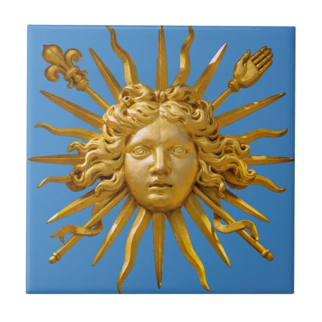 Symbol of Louis XIV the Sun King Tile (Front)