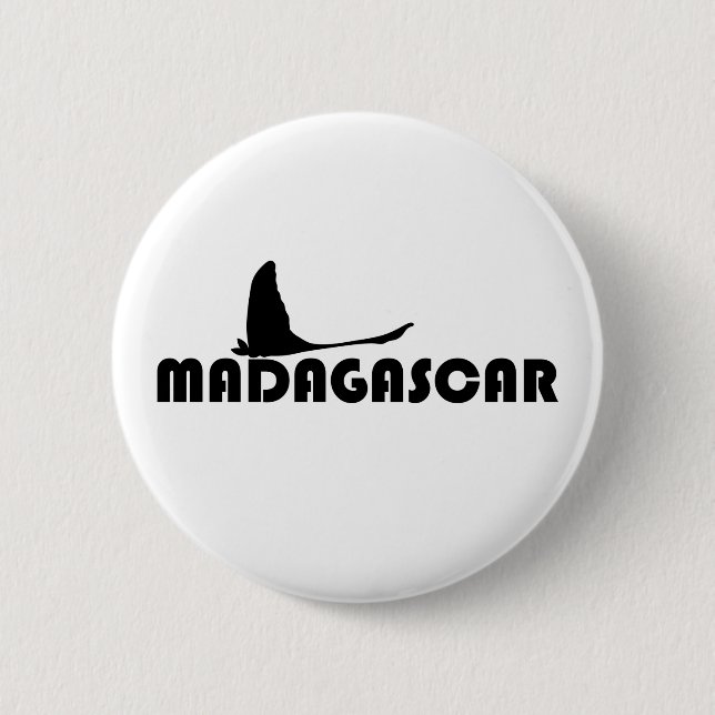 Symbol of Madagascar - Comet Moth, travel 2 Inch Round Button (Front)