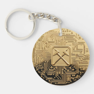 Symbol of Mining Industry Keychain