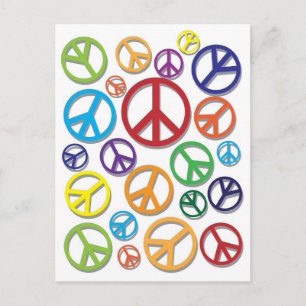Symbol of Peace with Different Colours Postcard