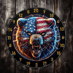 Symbol of Strength and  Bear Freedom Dartboard