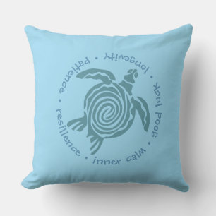 Symbol of the Sea Turtle - Throw Pillow