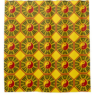 Symbol PaKua / yin & yang / I Ging - red black