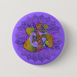 Symbol Universal OM / AUM - Ornament 2 Inch Round Button