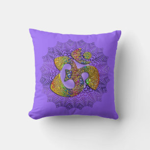 Symbol Universal OM / AUM - Ornament Throw Pillow